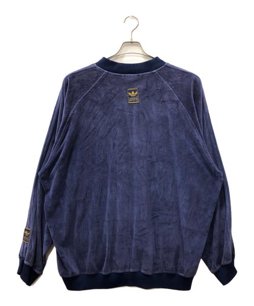 adidas（アディダス）adidas (アディダス) ベロアトラックジャケット ネイビー サイズ:SIZE XXLの古着・服飾アイテム