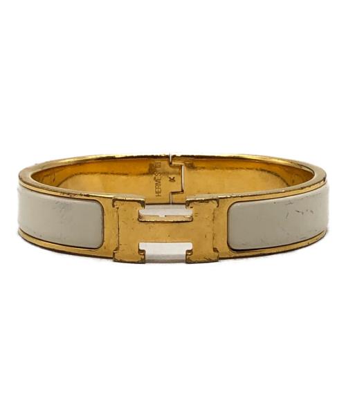HERMES（エルメス）HERMES (エルメス) クリックH ブレスレット ゴールド×ホワイト サイズ:下記参照の古着・服飾アイテム