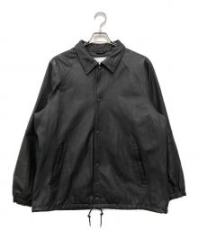 SALUTE HELM（サルートヘルム）の古着「レザーコーチジャケット」｜ブラック