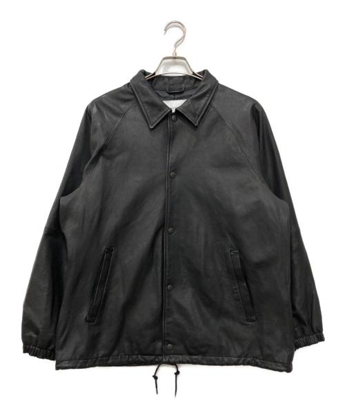 SALUTE HELM（サルートヘルム）SALUTE HELM (サルートヘルム) レザーコーチジャケット ブラック サイズ:48の古着・服飾アイテム