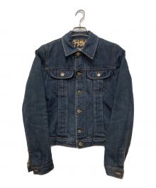 DOLCE & GABBANA（ドルチェ＆ガッバーナ）の古着「レオパードライナーデニムジャケット」｜インディゴ