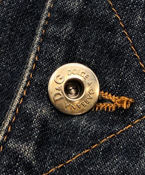 DOLCE & GABBANA（ドルチェ＆ガッバーナ）DOLCE & GABBANA (ドルチェ＆ガッバーナ) レオパードライナーデニムジャケット インディゴ サイズ:XSの古着・服飾アイテム