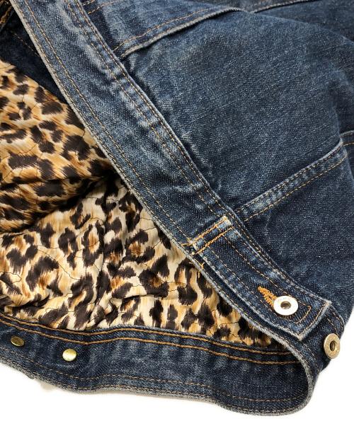 DOLCE & GABBANA（ドルチェ＆ガッバーナ）DOLCE & GABBANA (ドルチェ＆ガッバーナ) レオパードライナーデニムジャケット インディゴ サイズ:XSの古着・服飾アイテム