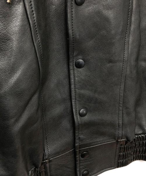 HIROKO KOSHINO（ヒロコ コシノ）HIROKO KOSHINO (ヒロコ コシノ) レザーブルゾン ブラック サイズ:Mの古着・服飾アイテム