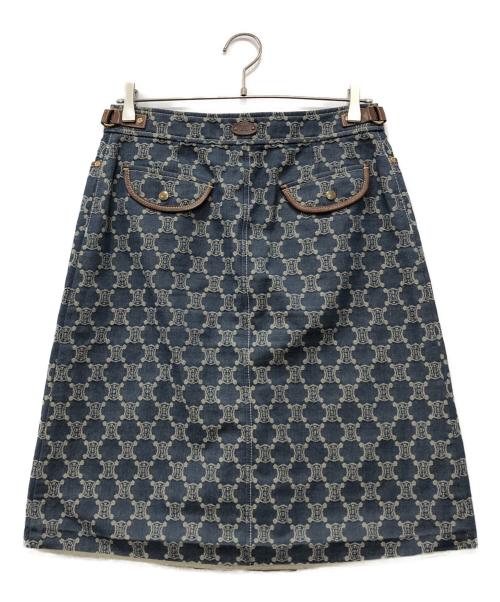 CELINE（セリーヌ）CELINE (セリーヌ) トリオンフデニムスカート インディゴ サイズ:40の古着・服飾アイテム