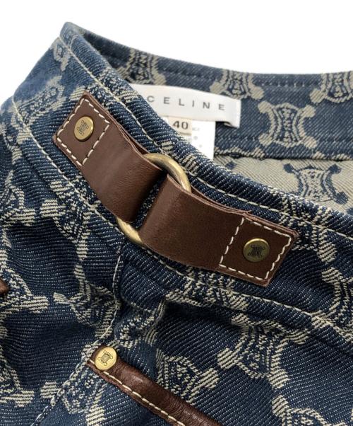 CELINE（セリーヌ）CELINE (セリーヌ) トリオンフデニムスカート インディゴ サイズ:40の古着・服飾アイテム