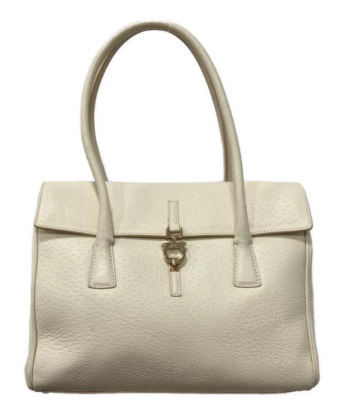 Salvatore Ferragamo（サルヴァトーレ フェラガモ）Salvatore Ferragamo (サルヴァトーレ フェラガモ) ガンチーニフラップトートバッグ ベージュ サイズ:下記参照の古着・服飾アイテム