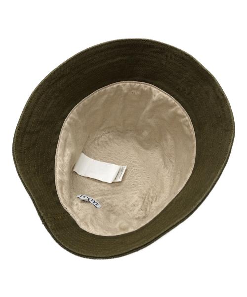 LOEWE（ロエベ）LOEWE (ロエベ) ワックスドキャンバスバケットハット グリーン サイズ:59の古着・服飾アイテム