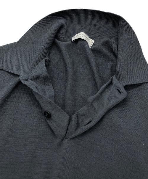 JOHN SMEDLEY（ジョンスメドレー）JOHN SMEDLEY (ジョンスメドレー) UNITED ARROWS (ユナイテッドアローズ) ニットポロシャツ グレー サイズ:Mの古着・服飾アイテム