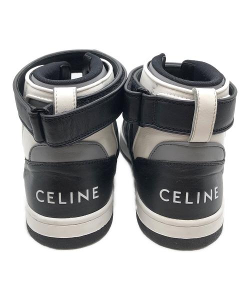 CELINE（セリーヌ）CELINE (セリーヌ) ベルクロストラップハイカットスニーカー グレー サイズ:42の古着・服飾アイテム