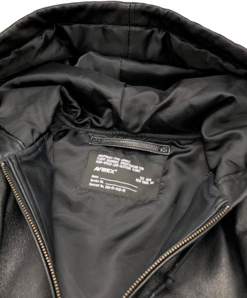 AVIREX（アヴィレックス）AVIREX (アヴィレックス) GOAT VEGE HOODED JACKET ブラック サイズ:Lの古着・服飾アイテム