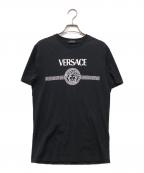 VERSACEヴェルサーチェ）の古着「メデューサロゴTシャツ」｜ブラック