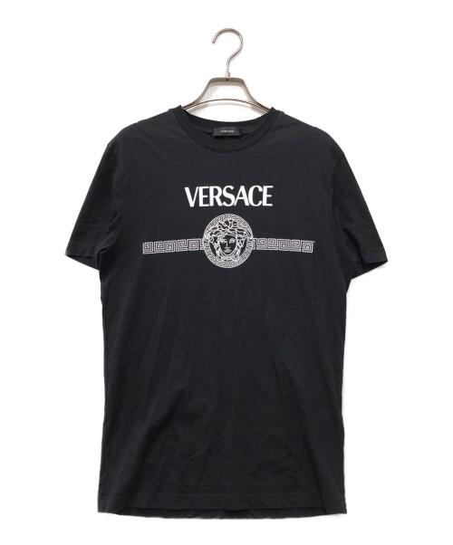 VERSACE（ヴェルサーチェ）VERSACE (ヴェルサーチェ) メデューサロゴTシャツ ブラック サイズ:XSの古着・服飾アイテム