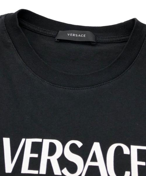 VERSACE（ヴェルサーチェ）VERSACE (ヴェルサーチェ) メデューサロゴTシャツ ブラック サイズ:XSの古着・服飾アイテム