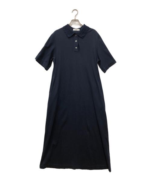 ebure（エブール）ebure (エブール) クロシェパーツカノコ ワンピース ネイビー サイズ:36の古着・服飾アイテム