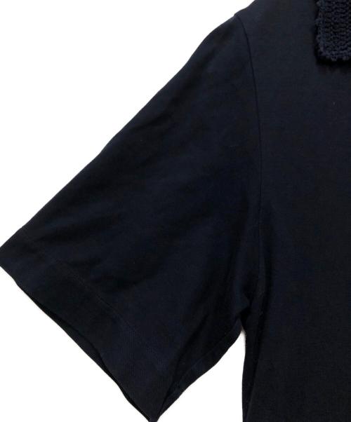 ebure（エブール）ebure (エブール) クロシェパーツカノコ ワンピース ネイビー サイズ:36の古着・服飾アイテム