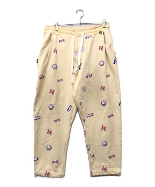 RUSSELUNO（ラッセルノ）RUSSELUNO (ラッセルノ) LOGO PATTERN WIDE PANTS アイボリー サイズ:7の古着・服飾アイテム