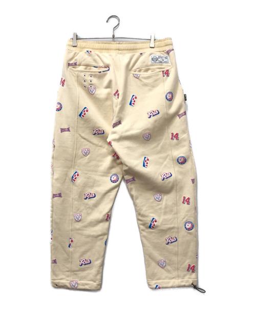 RUSSELUNO（ラッセルノ）RUSSELUNO (ラッセルノ) LOGO PATTERN WIDE PANTS アイボリー サイズ:7の古着・服飾アイテム