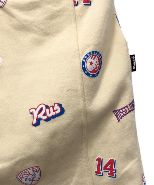 RUSSELUNO（ラッセルノ）RUSSELUNO (ラッセルノ) LOGO PATTERN WIDE PANTS アイボリー サイズ:7の古着・服飾アイテム