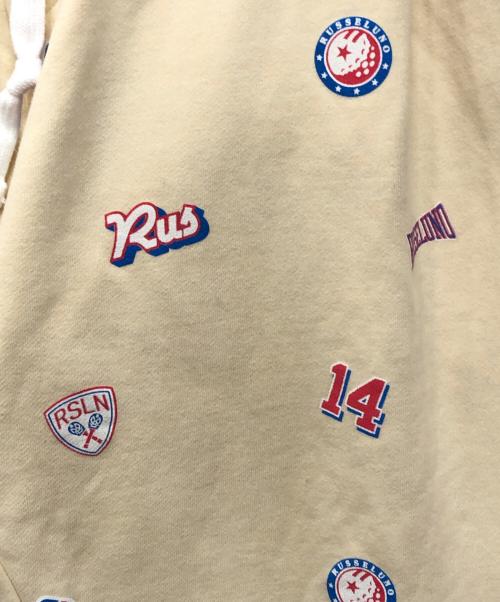 RUSSELUNO（ラッセルノ）RUSSELUNO (ラッセルノ) LOGO PATTERN WIDE PANTS アイボリー サイズ:7の古着・服飾アイテム