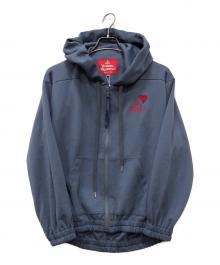 Vivienne Westwood RED LABEL（ヴィヴィアンウエストウッドレッドレーベル）の古着「オーブ刺繍ジップパーカー」｜ネイビー