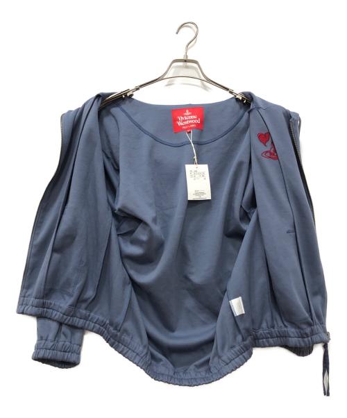 Vivienne Westwood RED LABEL（ヴィヴィアンウエストウッドレッドレーベル）Vivienne Westwood RED LABEL (ヴィヴィアンウエストウッドレッドレーベル) オーブ刺繍ジップパーカー ネイビー サイズ:00の古着・服飾アイテム