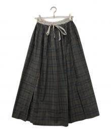 Vivienne Westwood RED LABEL（ヴィヴィアンウエストウッドレッドレーベル）の古着「変形チェックスカート」｜ブラウン