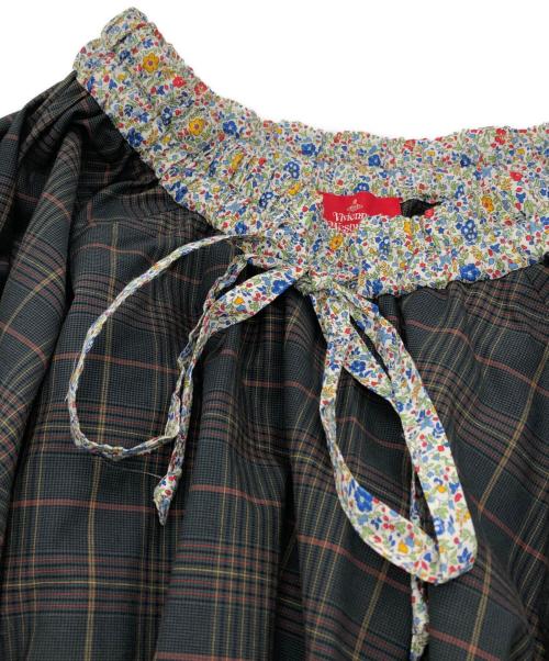 Vivienne Westwood RED LABEL（ヴィヴィアンウエストウッドレッドレーベル）Vivienne Westwood RED LABEL (ヴィヴィアンウエストウッドレッドレーベル) 変形チェックスカート ブラウン サイズ:00 未使用品の古着・服飾アイテム