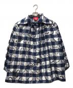 Vivienne Westwood RED LABELヴィヴィアンウエストウッドレッドレーベル）の古着「チェックプリントブラウス」｜ブルー