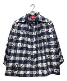 Vivienne Westwood RED LABEL（ヴィヴィアンウエストウッドレッドレーベル）の古着「チェックプリントブラウス」｜ブルー