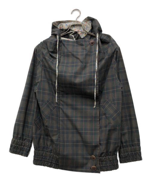 Vivienne Westwood RED LABEL（ヴィヴィアンウエストウッドレッドレーベル）Vivienne Westwood RED LABEL (ヴィヴィアンウエストウッドレッドレーベル) チェックフーデットジャケット グリーン サイズ:00の古着・服飾アイテム