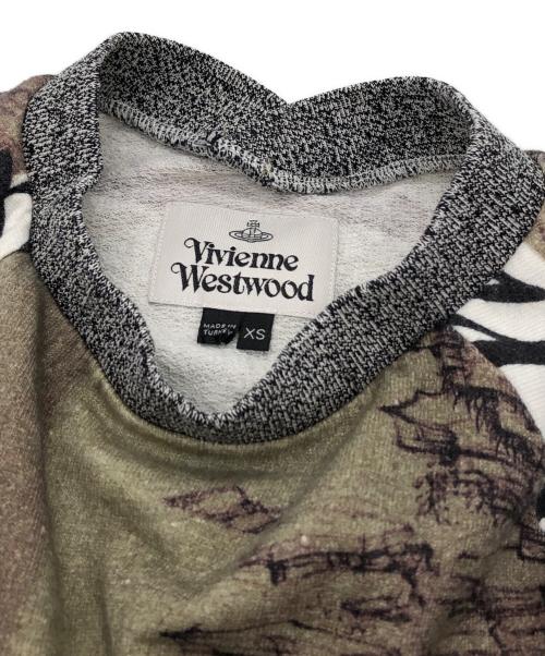 Vivienne Westwood（ヴィヴィアンウエストウッド）Vivienne Westwood (ヴィヴィアンウエストウッド) 水墨画プリント スウェット ベージュ サイズ:XSの古着・服飾アイテム