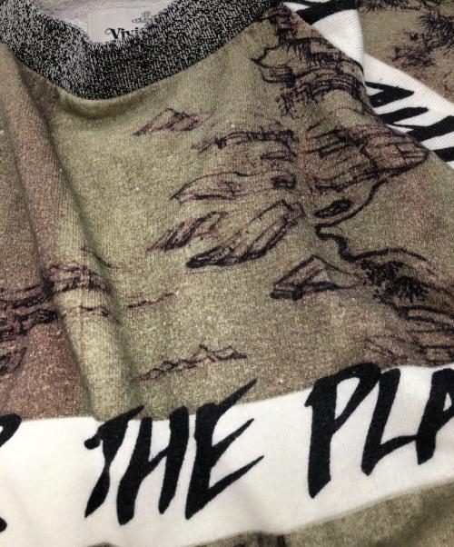 Vivienne Westwood（ヴィヴィアンウエストウッド）Vivienne Westwood (ヴィヴィアンウエストウッド) 水墨画プリント スウェット ベージュ サイズ:XSの古着・服飾アイテム