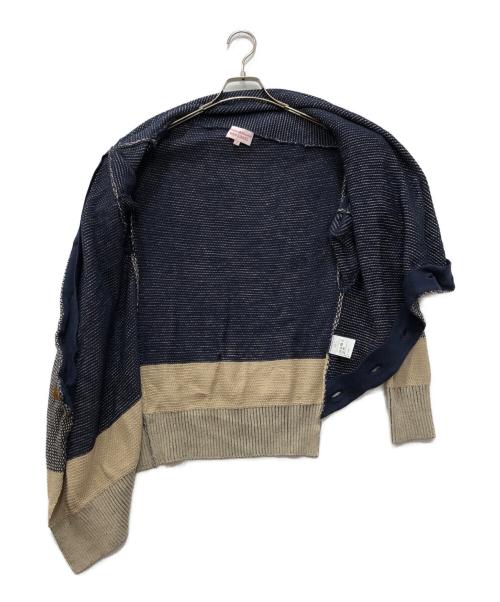 Vivienne Westwood RED LABEL（ヴィヴィアンウエストウッドレッドレーベル）Vivienne Westwood RED LABEL (ヴィヴィアンウエストウッドレッドレーベル) 変形ニットカーディガン ネイビー サイズ:2の古着・服飾アイテム