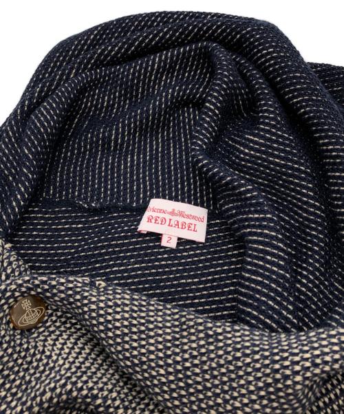 Vivienne Westwood RED LABEL（ヴィヴィアンウエストウッドレッドレーベル）Vivienne Westwood RED LABEL (ヴィヴィアンウエストウッドレッドレーベル) 変形ニットカーディガン ネイビー サイズ:2の古着・服飾アイテム