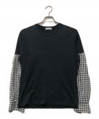 ISSEY MIYAKE MENイッセイミヤケメン）の古着「Docking L/S Tee」｜ブラック×ホワイト