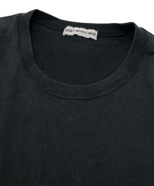 ISSEY MIYAKE MEN（イッセイミヤケメン）ISSEY MIYAKE MEN (イッセイミヤケメン) Docking L/S Tee ブラック×ホワイト サイズ:Sの古着・服飾アイテム