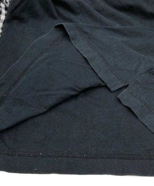 ISSEY MIYAKE MEN（イッセイミヤケメン）ISSEY MIYAKE MEN (イッセイミヤケメン) Docking L/S Tee ブラック×ホワイト サイズ:Sの古着・服飾アイテム