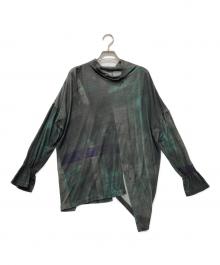 Y's（ワイズ）の古着「LYOCELL SMOOTH ASSYMETRIC HIGH NECK PULLOVER」｜ブラック