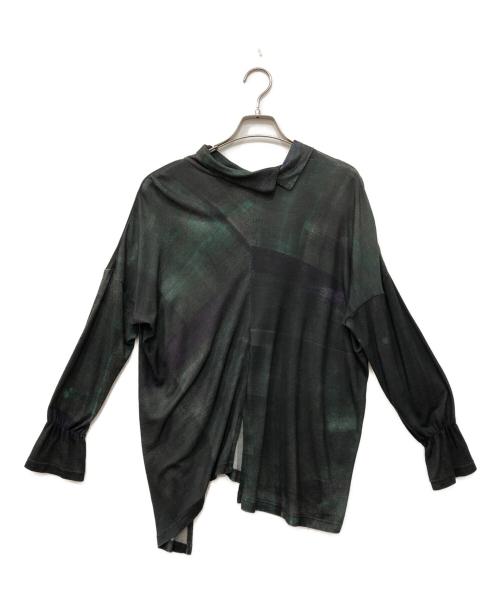 Y's（ワイズ）Y's (ワイズ) LYOCELL SMOOTH ASSYMETRIC HIGH NECK PULLOVER ブラック サイズ:2の古着・服飾アイテム
