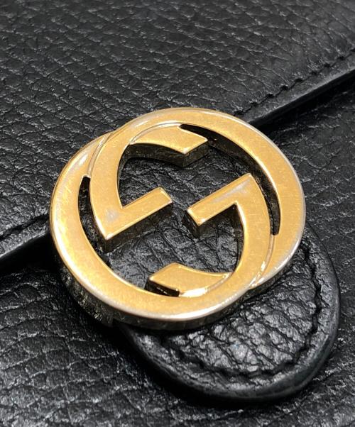 GUCCI（グッチ）GUCCI (グッチ) インターロッキングG 2つ折り財布 ブラック サイズ:下記参照の古着・服飾アイテム