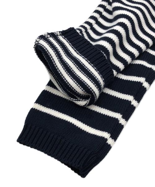 LARDINI（ラルディーニ）LARDINI (ラルディーニ) ニットジャケット ネイビー×ホワイト サイズ:Mの古着・服飾アイテム