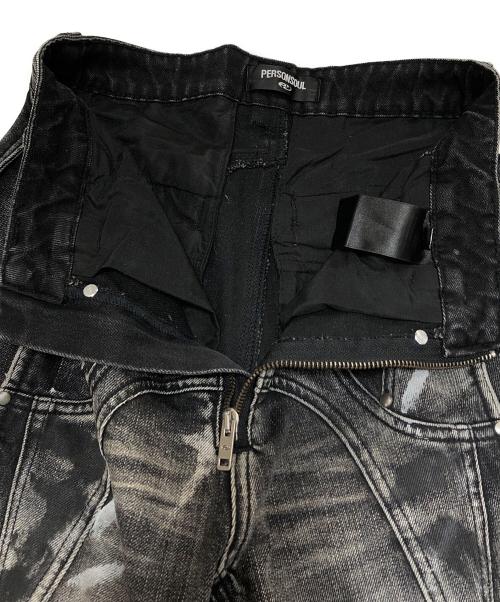 PERSONSOUL（パーソンソウル）PERSONSOUL (パーソンソウル) Graffiti Jeans ブラック サイズ:Mの古着・服飾アイテム