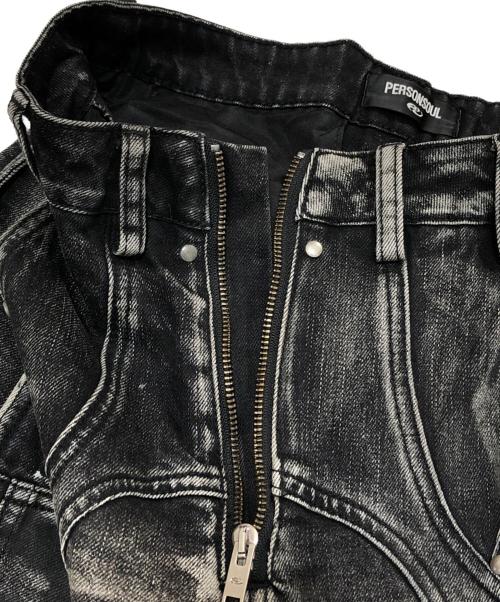 PERSONSOUL（パーソンソウル）PERSONSOUL (パーソンソウル) Graffiti Jeans ブラック サイズ:Mの古着・服飾アイテム
