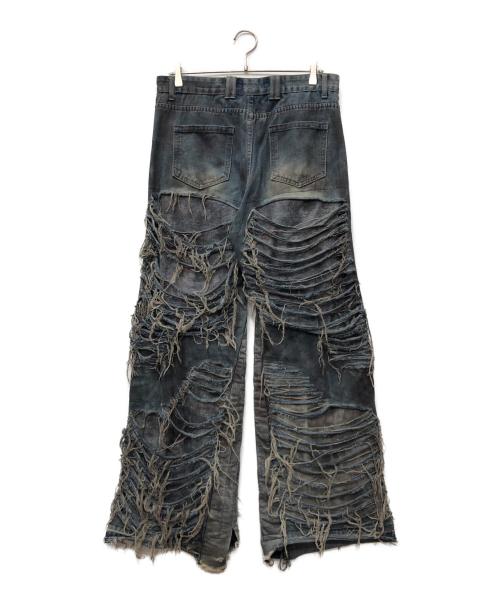 MM:OPTION（ミリオプション）MM:OPTION (ミリオプション) noise denim pants ブルー サイズ:下記参照の古着・服飾アイテム