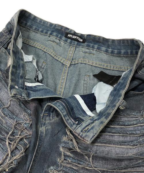 MM:OPTION（ミリオプション）MM:OPTION (ミリオプション) noise denim pants ブルー サイズ:下記参照の古着・服飾アイテム