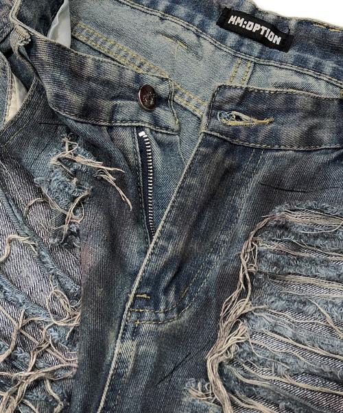 MM:OPTION（ミリオプション）MM:OPTION (ミリオプション) noise denim pants ブルー サイズ:下記参照の古着・服飾アイテム