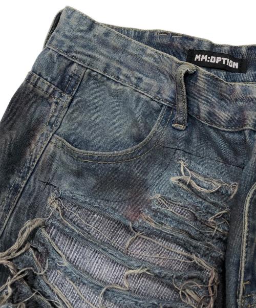MM:OPTION（ミリオプション）MM:OPTION (ミリオプション) noise denim pants ブルー サイズ:下記参照の古着・服飾アイテム