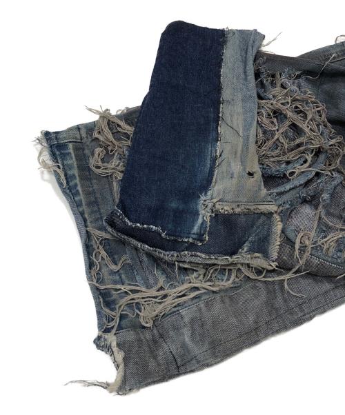 MM:OPTION（ミリオプション）MM:OPTION (ミリオプション) noise denim pants ブルー サイズ:下記参照の古着・服飾アイテム