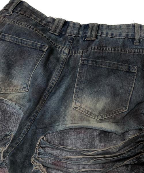 MM:OPTION（ミリオプション）MM:OPTION (ミリオプション) noise denim pants ブルー サイズ:下記参照の古着・服飾アイテム